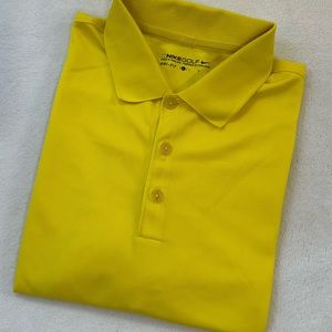 Nike Mens Short Sleeve Golf Polo Size L in Yellow